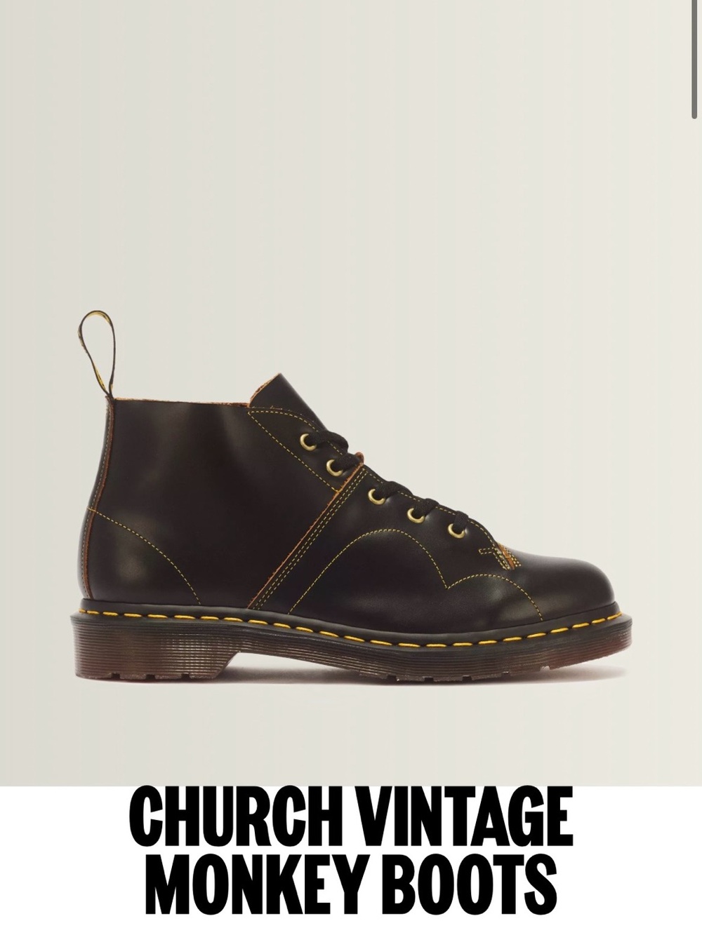 NEW Dr. Martens Church Monkey Vintage Smooth Boots 11